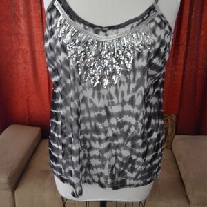 Sequin Camisole - Animal Print - 2X
